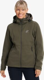 RevolutionRace Takit > Softshell-takit – Vihreä – Responder Softshell Jacket Naiset Light Moss Gray, Koko:2XL