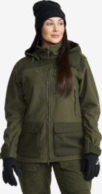 RevolutionRace > Takit > Softshell-takit – Vihreä – Trace Silent Softshell Jacket Naiset Deep Depths, Koko:S