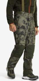 RevolutionRace > Sade- Ja Kuorihousut – Vihreä – Trace Silent Pro 2L Pants Miehet Camo Deep Depths, Koko:2XL