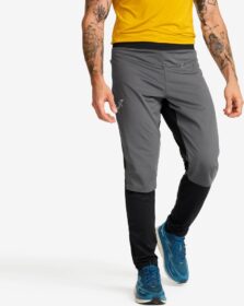 RevolutionRace Trikoot – Harmaa – Pace Wind Tights Miehet Magnet, Koko:S
