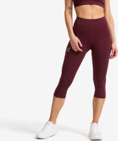 RevolutionRace Trikoot – Liila – Flow High-waisted Capri Leggings Naiset Winetasting, Koko:M