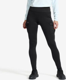 RevolutionRace Trikoot – Musta – Alaska Fleece Lined Pocket Leggings Naiset Black, Koko:S