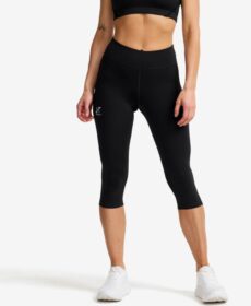 RevolutionRace Trikoot – Musta – Flow High-waisted Capri Leggings Naiset Black, Koko:4XL