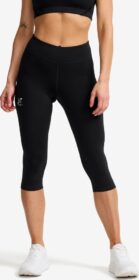 RevolutionRace Trikoot – Musta – Flow High-waisted Capri Leggings Naiset Black, Koko:XL