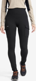 RevolutionRace Trikoot – Musta – Summit Pocket Tights Naiset Black, Koko:L