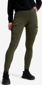 RevolutionRace Trikoot – Vihreä – Alaska Fleece Lined Pocket Leggings Naiset Forest Night, Koko:M
