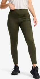 RevolutionRace Trikoot – Vihreä – Alaska Fleece Lined Tights Naiset Forest Night, Koko:L