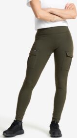 RevolutionRace Trikoot – Vihreä – Summit Pocket Tights Naiset Rosin Green, Koko:2XL