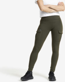 RevolutionRace Trikoot – Vihreä – Summit Pocket Tights Naiset Rosin Green, Koko:XS