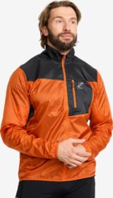 RevolutionRace > Tuulitakit – Oranssi – Unit Light Windbreaker Miehet Hawaiian Sunset/Anthracite, Koko:2XL