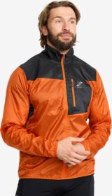 RevolutionRace Tuulitakit – Oranssi – Unit Light Windbreaker Miehet Hawaiian Sunset/Anthracite, Koko:XS