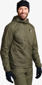 RevolutionRace Tuulitakit – Vihreä – Brisk Tech Fleece-lined Jacket Miehet Grape Leaf, Koko:L