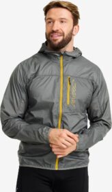 RevolutionRace Tuulitakit – Vihreä – Speed Hooded Windbreaker Miehet Castor Gray, Koko:XS