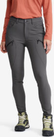 RevolutionRace Ulkoilufarkut – Harmaa – Bouncer Highwaist Jeans Naiset Graphite Grey, Koko:XS