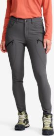 RevolutionRace Ulkoilufarkut – Harmaa – Bouncer Highwaist Jeans Naiset Graphite Grey, Koko:XS