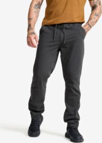RevolutionRace Ulkoilufarkut – Harmaa – Oak Twill Stretch Joggers Miehet Anthracite, Koko:XL