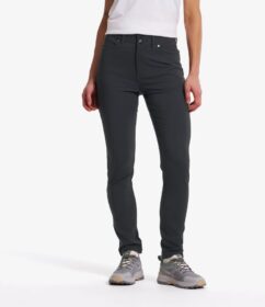 RevolutionRace Ulkoilufarkut – Harmaa – Root High-waist Stretch Jeans Naiset Anthracite, Koko:4XL