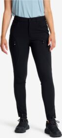 RevolutionRace Ulkoilufarkut – Musta – Bouncer Highwaist Jeans Naiset Black, Koko:L