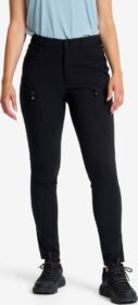RevolutionRace Ulkoilufarkut – Musta – Bouncer Highwaist Jeans Naiset Black, Koko:XS