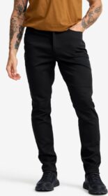 RevolutionRace Ulkoilufarkut – Musta – Path Stretch Jeans Miehet Black, Koko:2XL