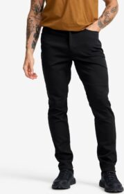 RevolutionRace Ulkoilufarkut – Musta – Path Stretch Jeans Miehet Black, Koko:XS