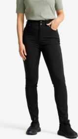 RevolutionRace Ulkoilufarkut – Musta – Root High-waist Stretch Jeans Naiset Black, Koko:S