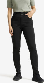 RevolutionRace Ulkoilufarkut – Musta – Root High-waist Stretch Jeans Naiset Black, Koko:M