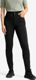 RevolutionRace Ulkoilufarkut – Musta – Root High-waist Stretch Jeans Naiset Black, Koko:XS