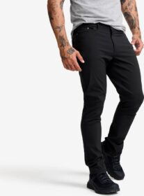 RevolutionRace Ulkoilufarkut – Musta – Root Outdoor Stretch Jeans Miehet Black, Koko:L