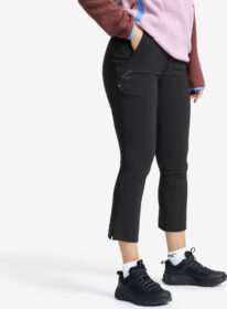 RevolutionRace Ulkoilufarkut – Musta – Variety High-waist Cropped Pants Naiset Black, Koko:XL
