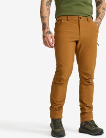 RevolutionRace Ulkoilufarkut – Ruskea – Adrenaline Outdoor Jeans Miehet Rubber, Koko:2XL
