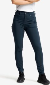 RevolutionRace Ulkoilufarkut – Sininen – Root High-waist Stretch Jeans Naiset Blueberry, Koko:L