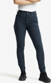 RevolutionRace Ulkoilufarkut – Sininen – Root High-waist Stretch Jeans Naiset Blueberry, Koko:XS