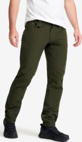 RevolutionRace Ulkoilufarkut – Vihreä – Explorer Outdoor Jeans Miehet Rosin Green, Koko:4XL