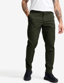 RevolutionRace Ulkoilufarkut – Vihreä – Maple Stretch Chinos Miehet Rosin Green, Koko:S