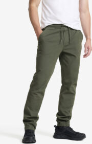 RevolutionRace Ulkoilufarkut – Vihreä – Oak Twill Stretch Joggers Miehet Kambaba Green, Koko:L