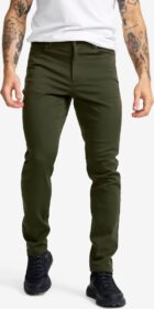 RevolutionRace Ulkoilufarkut – Vihreä – Path Stretch Jeans Miehet Rosin Green, Koko:3XL