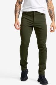 RevolutionRace Ulkoilufarkut – Vihreä – Path Stretch Jeans Miehet Rosin Green, Koko:XL