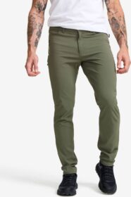 RevolutionRace Ulkoilufarkut – Vihreä – Root Outdoor Stretch Jeans Miehet Kambaba Green, Koko:S