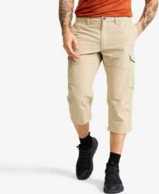 RevolutionRace Ulkoiluhousut, Vaellushousut & Retkeilyhousut – Beige – Adventure 3/4 Cargo Stretch Pants Miehet Aluminium, Koko:M