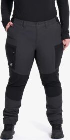 RevolutionRace Ulkoiluhousut, Vaellushousut & Retkeilyhousut – Harmaa – Nordwand Curved Stretch High-waist Pants Naiset Anthracite/Black, Koko:S