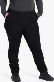 RevolutionRace Ulkoiluhousut, Vaellushousut & Retkeilyhousut – Musta – Nordwand Curved Stretch High-waist Pants Naiset Black, Koko:M