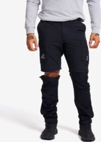 RevolutionRace Ulkoiluhousut, Vaellushousut & Retkeilyhousut – Musta – Rambler Lightweight Zip-off Pants Miehet Black, Koko:XL