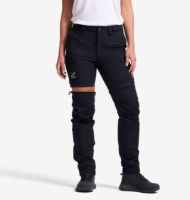RevolutionRace Ulkoiluhousut, Vaellushousut & Retkeilyhousut – Musta – Rambler Lightweight Zip-off Pants Naiset Black, Koko:2XL