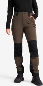 RevolutionRace Ulkoiluhousut, Vaellushousut & Retkeilyhousut – Ruskea – Nordwand Highwaist Stretch Pants Naiset Mud, Koko:2XL