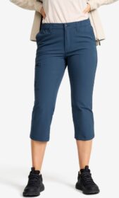 RevolutionRace Ulkoiluhousut, Vaellushousut & Retkeilyhousut – Sininen – Adventure 3/4 Stretch Pants Naiset Moonlit Ocean, Koko:S