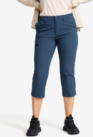 RevolutionRace Ulkoiluhousut, Vaellushousut & Retkeilyhousut – Sininen – Adventure 3/4 Stretch Pants Naiset Moonlit Ocean, Koko:XS