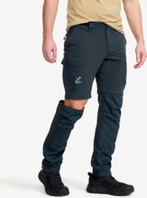RevolutionRace Ulkoiluhousut, Vaellushousut & Retkeilyhousut – Sininen – Rambler Lightweight Zip-off Pants Miehet Blueberry, Koko:2XL
