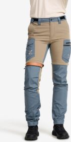 RevolutionRace Ulkoiluhousut, Vaellushousut & Retkeilyhousut – Sininen – Rambler Lightweight Zip-off Pants Naiset Stormy Weather/Brindle, Koko:XL