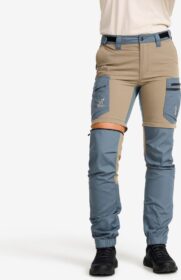 RevolutionRace Ulkoiluhousut, Vaellushousut & Retkeilyhousut – Sininen – Rambler Lightweight Zip-off Pants Naiset Stormy Weather/Brindle, Koko:M
